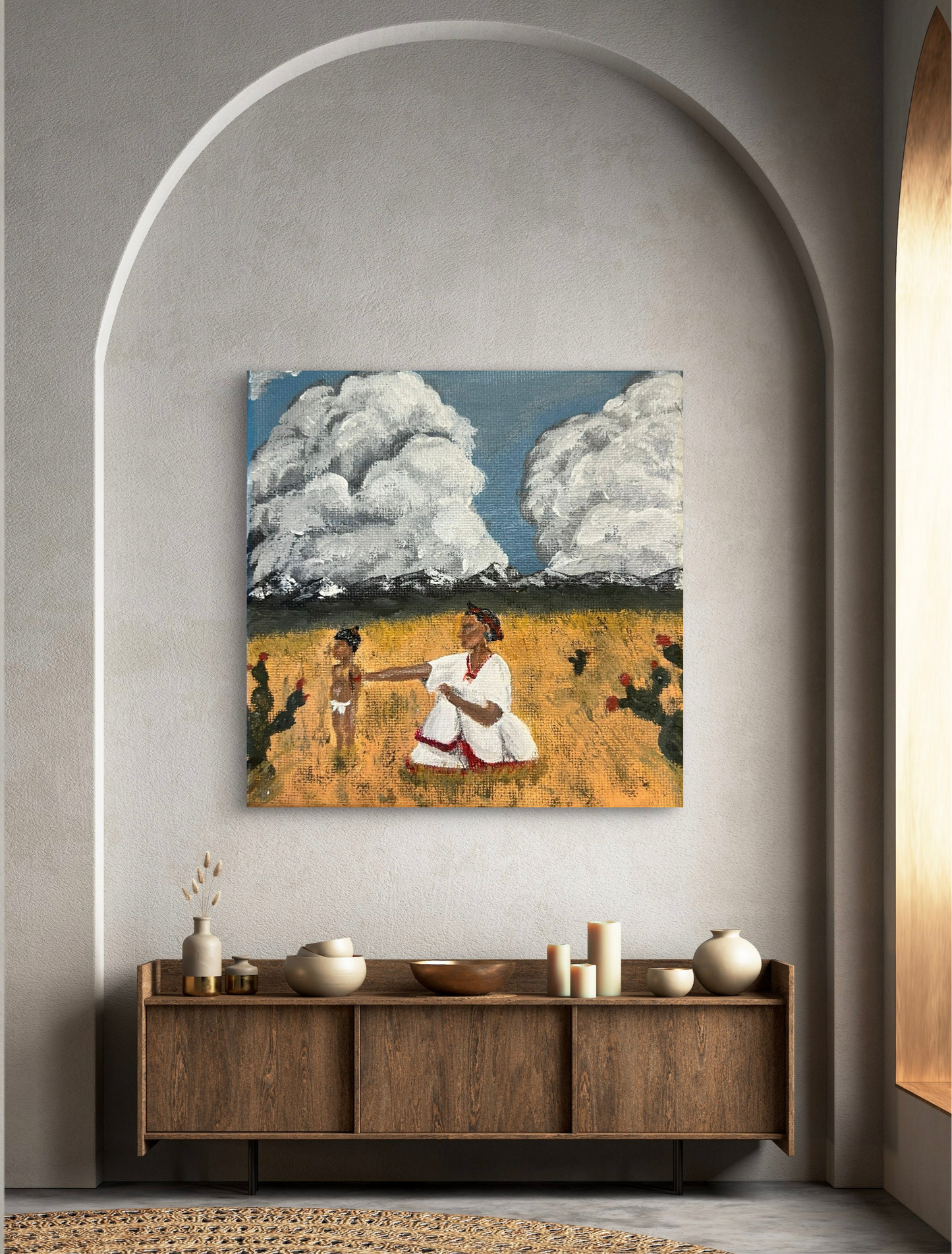 NAHUA WOMAN - PAINTING