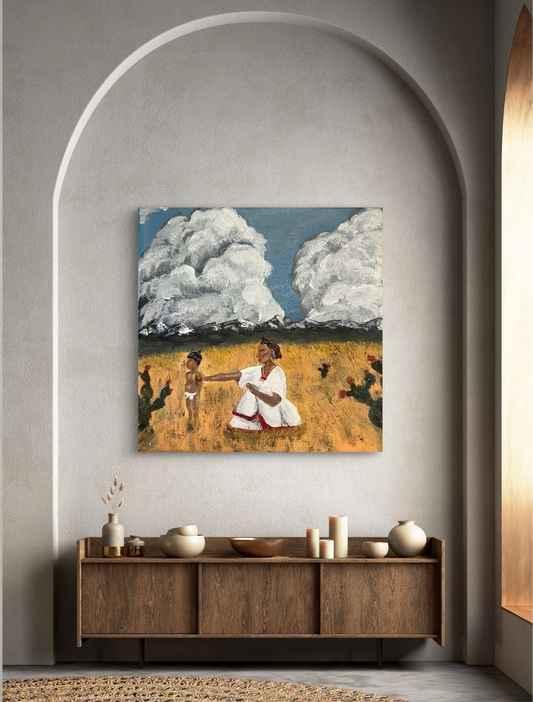 NAHUA WOMAN - PAINTING