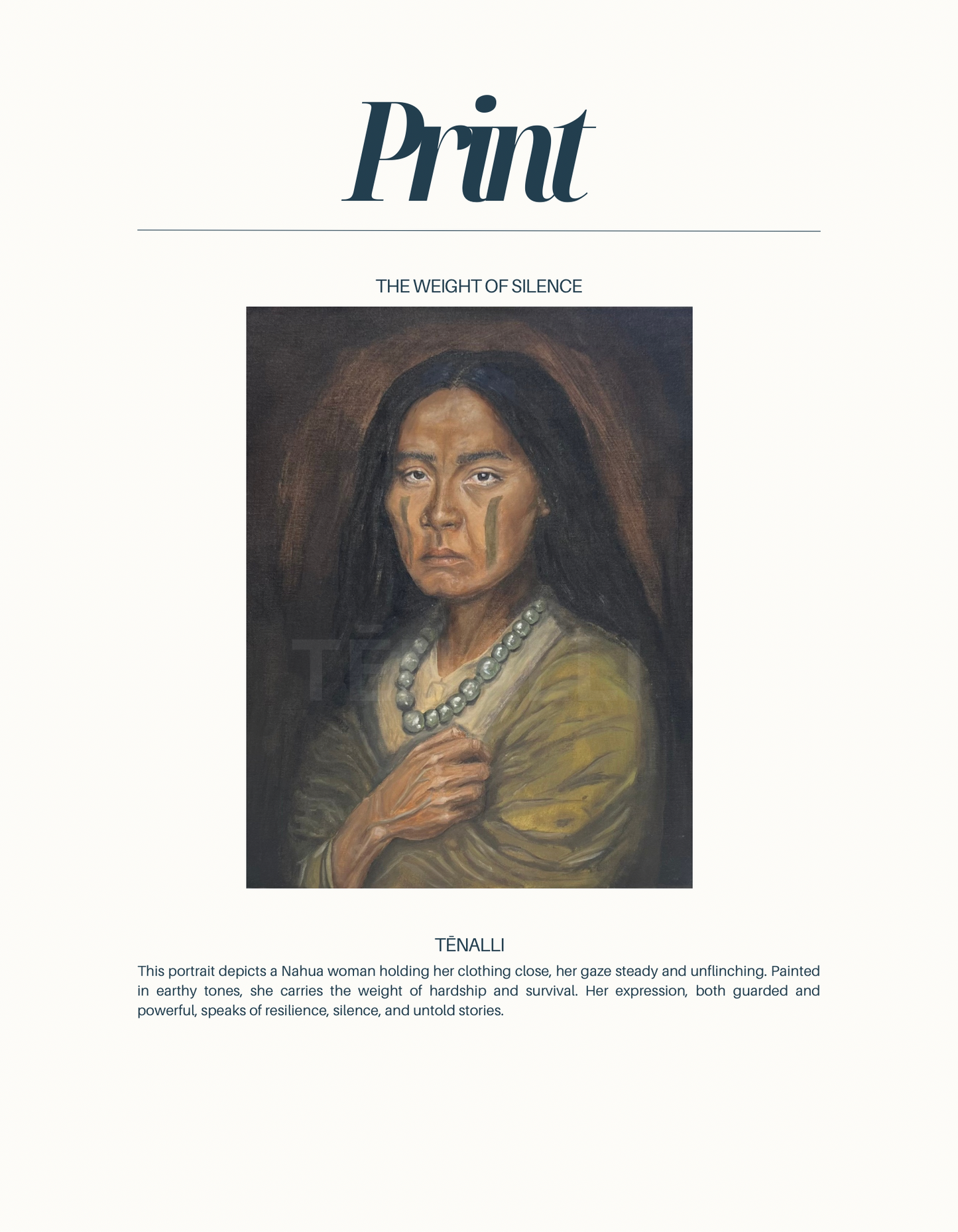 Print on paper - THE WEIGHT OF SILENCE